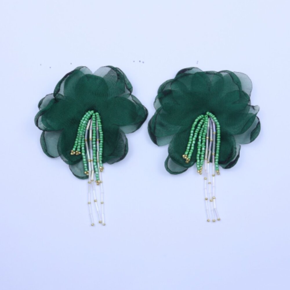 🌸 Anthropologie Whimsical Garden Fairycore Statement Earrings ✨